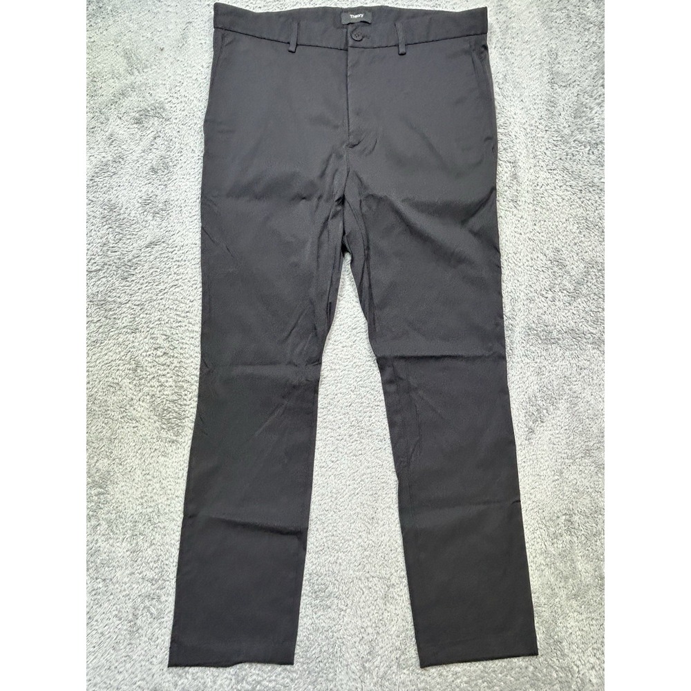 Theory Pants Men's 32x30 Black Zaine Neoteric Slim Fit Dress Business Casual
